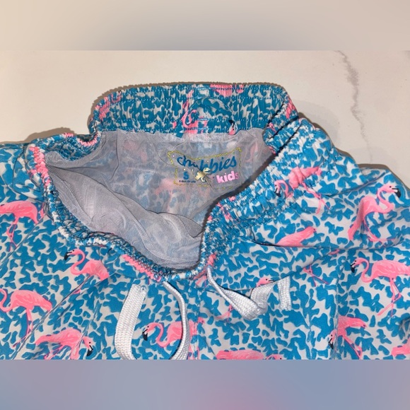 Chubbies Kids Stretch Swim Shorts - The Domingos Are For Flamingos - Picture 3 of 3